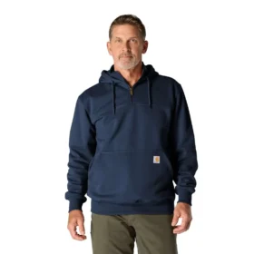 Camisola com capuz e fecho de 1/4 de comprimento Paxton para homem, resistente e repelente à água - Hoodies carhartt Rain Defender