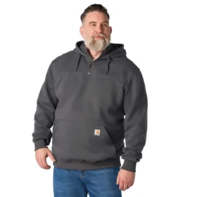 Camisola com capuz e fecho de 1/4 de comprimento Paxton para homem, resistente e repelente à água - Hoodies carhartt Rain Defender