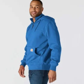 Camisola com capuz e fecho de 1/4 de comprimento Paxton para homem, resistente e repelente à água – Hoodies carhartt Rain Defender