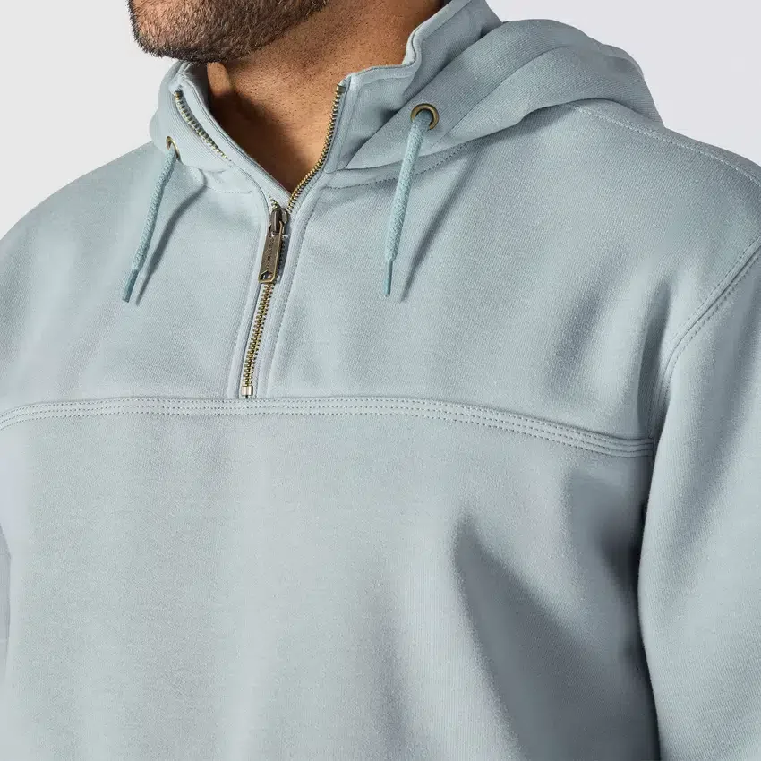 Camisola com capuz e fecho de 1/4 de comprimento Paxton para homem, resistente e repelente à água - Hoodies carhartt Rain Defender