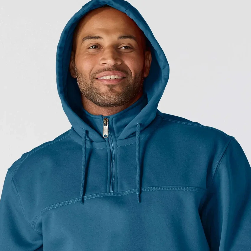 Camisola com capuz e fecho de 1/4 de comprimento Paxton para homem, resistente e repelente à água - Hoodies carhartt Rain Defender