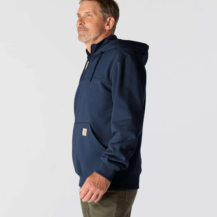 Camisola com capuz e fecho de 1/4 de comprimento Paxton para homem, resistente e repelente à água - Hoodies carhartt Rain Defender