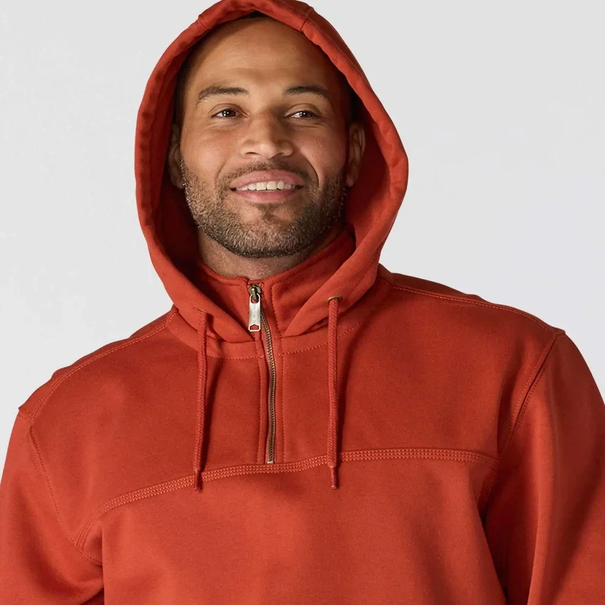 Camisola com capuz e fecho de 1/4 de comprimento Paxton para homem, resistente e repelente à água - Hoodies carhartt Rain Defender