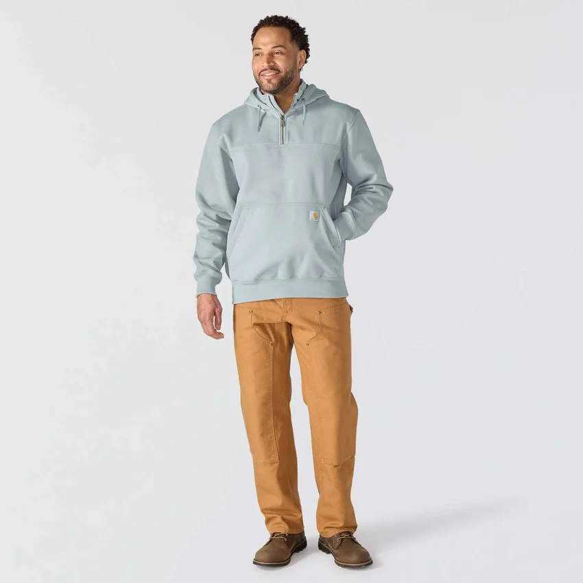 Camisola com capuz e fecho de 1/4 de comprimento Paxton para homem, resistente e repelente à água - Hoodies carhartt Rain Defender