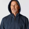 Camisola com capuz e fecho de 1/4 de comprimento Paxton para homem, resistente e repelente à água - Hoodies carhartt Rain Defender