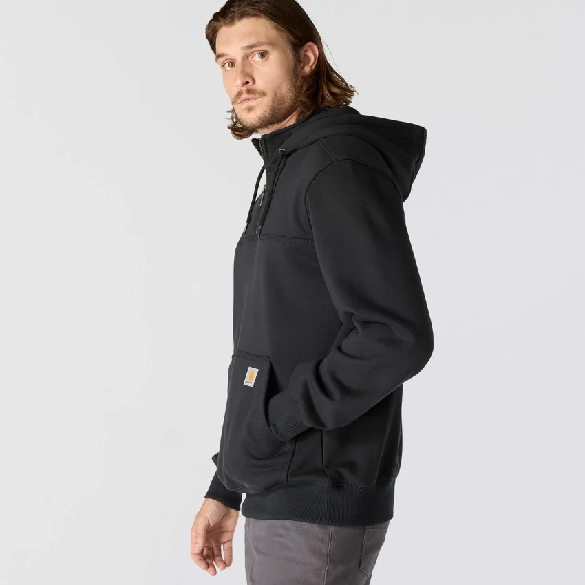 Camisola com capuz e fecho de 1/4 de comprimento Paxton para homem, resistente e repelente à água - Hoodies carhartt Rain Defender