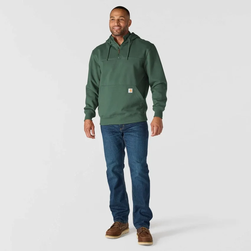Camisola com capuz e fecho de 1/4 de comprimento Paxton para homem, resistente e repelente à água - Hoodies carhartt Rain Defender