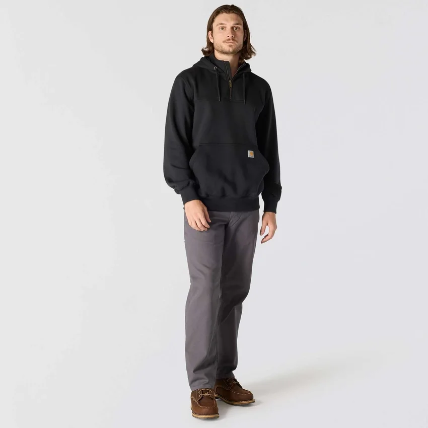 Camisola com capuz e fecho de 1/4 de comprimento Paxton para homem, resistente e repelente à água - Hoodies carhartt Rain Defender