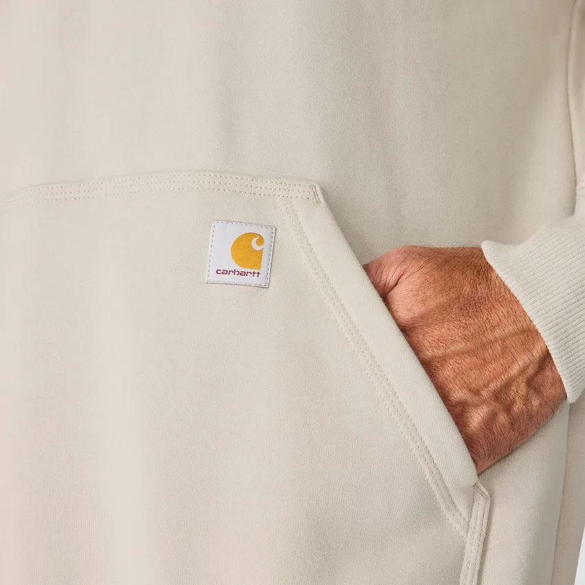 Camisola com capuz e fecho de 1/4 de comprimento Paxton para homem, resistente e repelente à água - Hoodies carhartt Rain Defender