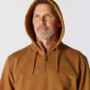 Camisola com capuz e fecho de 1/4 de comprimento Paxton para homem, resistente e repelente à água - Hoodies carhartt Rain Defender