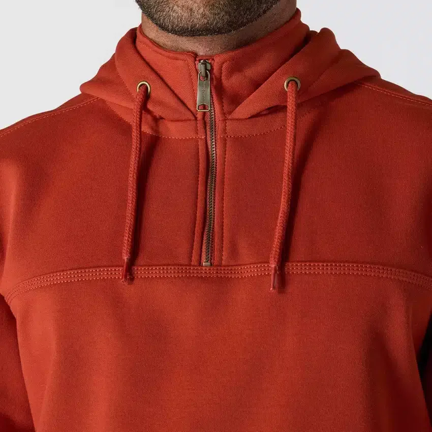 Camisola com capuz e fecho de 1/4 de comprimento Paxton para homem, resistente e repelente à água - Hoodies carhartt Rain Defender