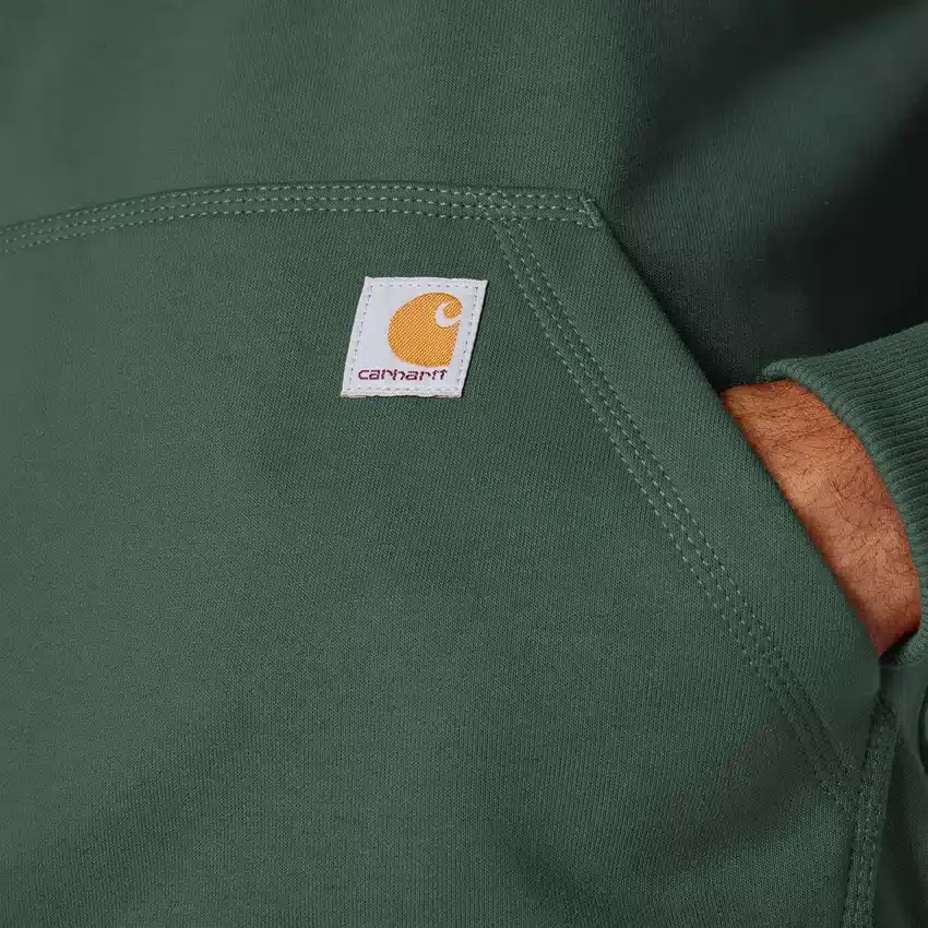 Camisola com capuz e fecho de 1/4 de comprimento Paxton para homem, resistente e repelente à água - Hoodies carhartt Rain Defender
