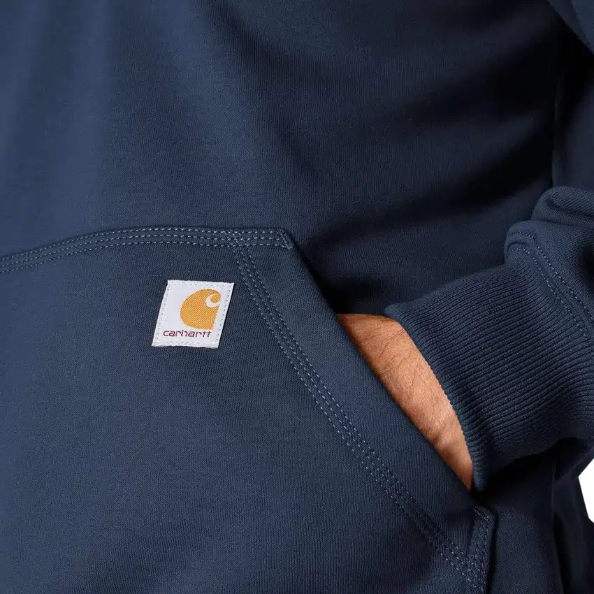 Camisola com capuz e fecho de 1/4 de comprimento Paxton para homem, resistente e repelente à água - Hoodies carhartt Rain Defender