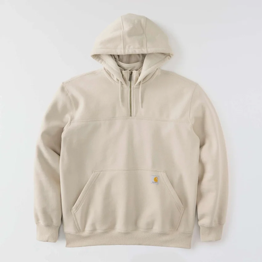 Camisola com capuz e fecho de 1/4 de comprimento Paxton para homem, resistente e repelente à água - Hoodies carhartt Rain Defender