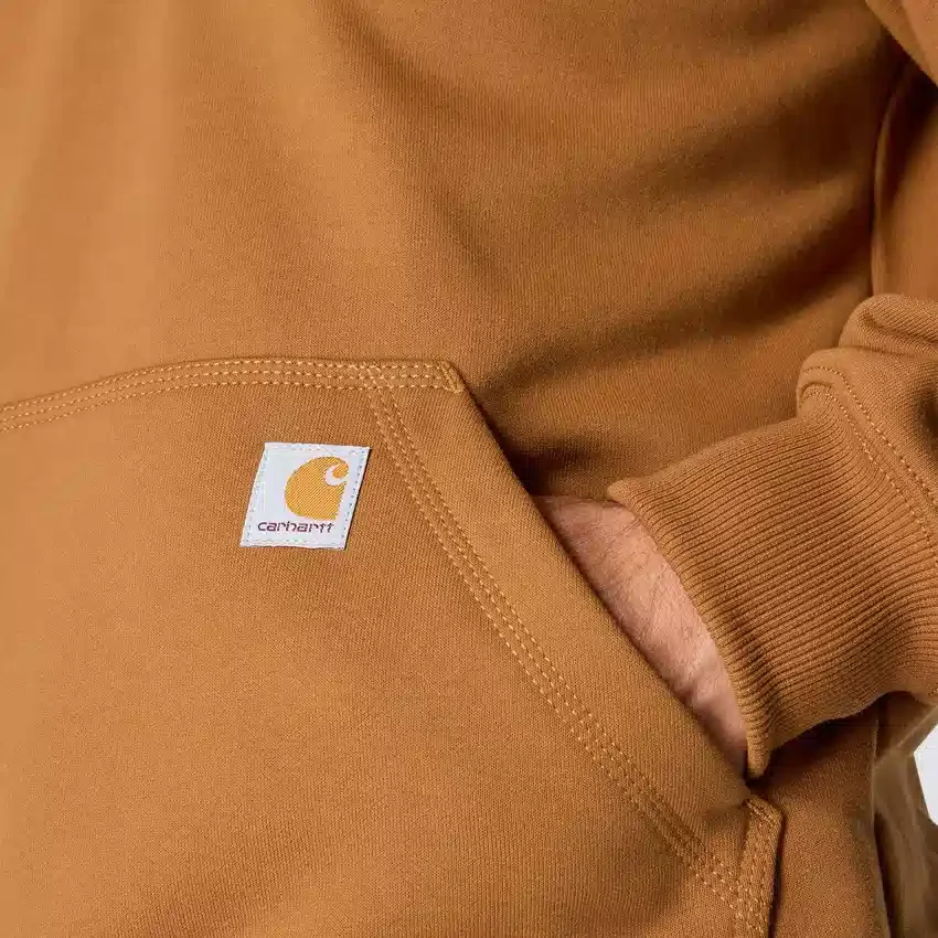 Camisola com capuz e fecho de 1/4 de comprimento Paxton para homem, resistente e repelente à água - Hoodies carhartt Rain Defender