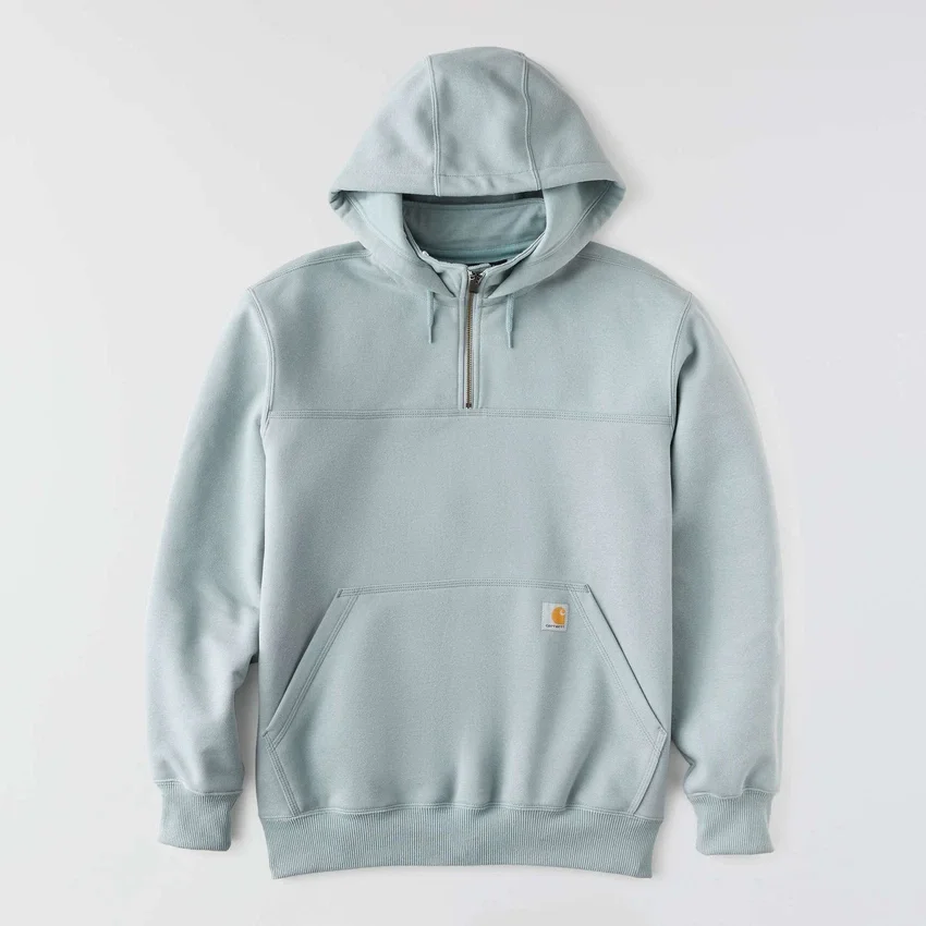 Camisola com capuz e fecho de 1/4 de comprimento Paxton para homem, resistente e repelente à água - Hoodies carhartt Rain Defender