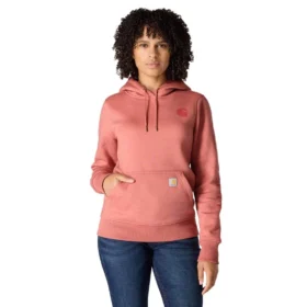 Camisola com capuz e logótipo Clarksburg icónica para mulher, com corte descontraído e forro polar