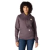 Camisola com capuz e logótipo Clarksburg icónica para mulher, com corte descontraído e forro polar