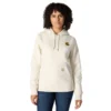 Camisola com capuz e logótipo Clarksburg icónica para mulher, com corte descontraído e forro polar