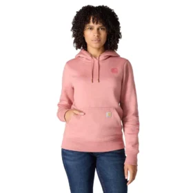 Camisola com capuz e logótipo Clarksburg icónica para mulher, com corte descontraído e forro polar