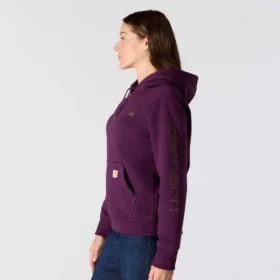 Camisola com capuz e logótipo Clarksburg icónica para mulher, com corte descontraído e forro polar