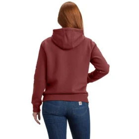 Camisola com capuz e logótipo Clarksburg icónica para mulher, com corte descontraído e forro polar