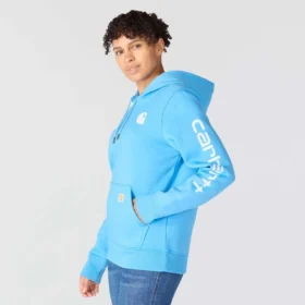 Camisola com capuz e logótipo Clarksburg icónica para mulher, com corte descontraído e forro polar