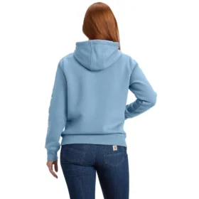 Camisola com capuz e logótipo Clarksburg icónica para mulher, com corte descontraído e forro polar