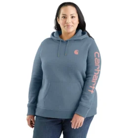 Camisola com capuz e logótipo Clarksburg icónica para mulher, com corte descontraído e forro polar