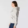 Camisola com capuz e logótipo Clarksburg icónica para mulher, com corte descontraído e forro polar