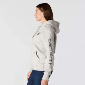 Camisola com capuz e logótipo Clarksburg icónica para mulher, com corte descontraído e forro polar