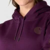 Camisola com capuz e logótipo Clarksburg icónica para mulher, com corte descontraído e forro polar