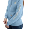 Camisola com capuz e logótipo Clarksburg icónica para mulher, com corte descontraído e forro polar