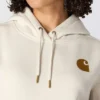 Camisola com capuz e logótipo Clarksburg icónica para mulher, com corte descontraído e forro polar