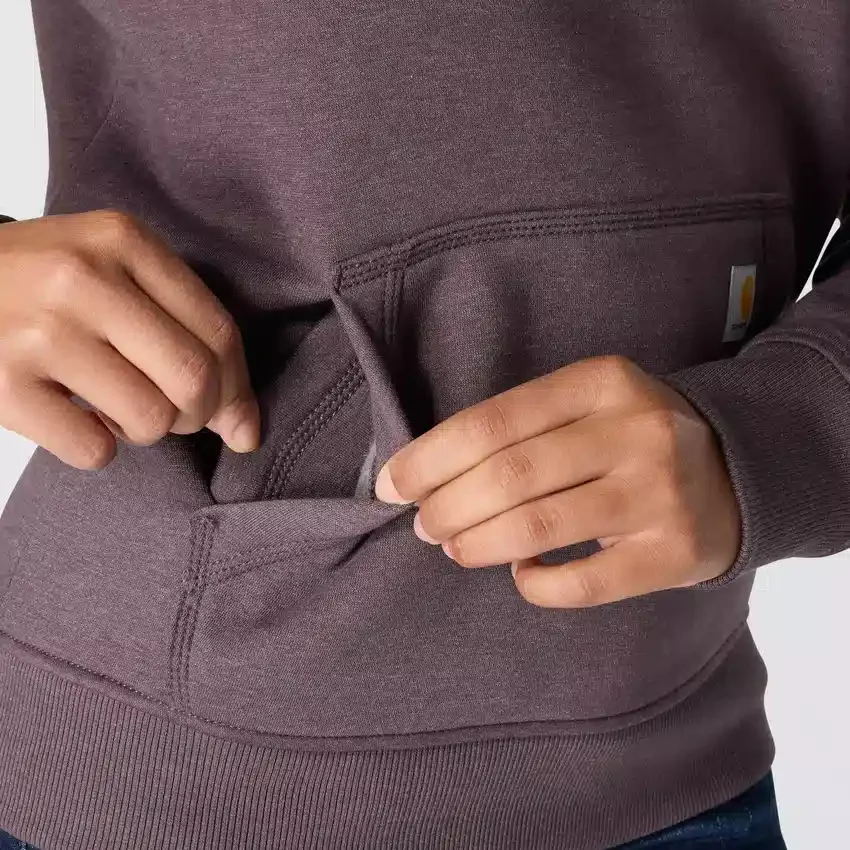 Camisola com capuz e logótipo Clarksburg icónica para mulher, com corte descontraído e forro polar