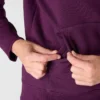 Camisola com capuz e logótipo Clarksburg icónica para mulher, com corte descontraído e forro polar