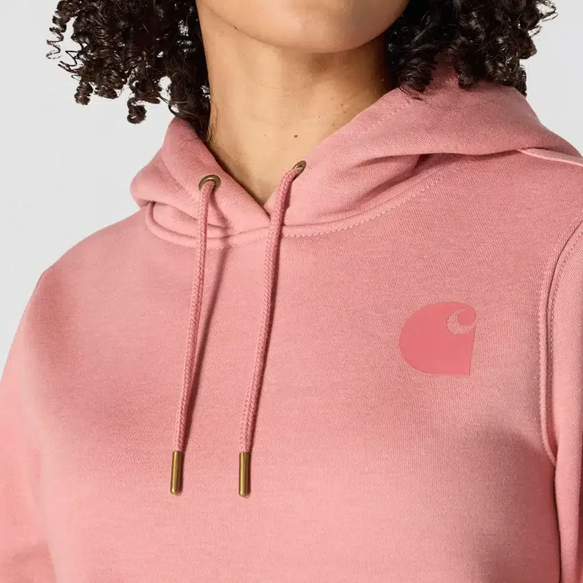 Camisola com capuz e logótipo Clarksburg icónica para mulher, com corte descontraído e forro polar