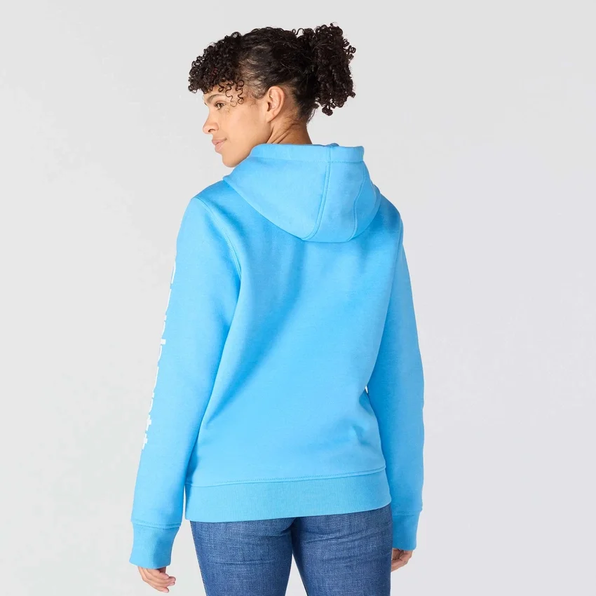 Camisola com capuz e logótipo Clarksburg icónica para mulher, com corte descontraído e forro polar