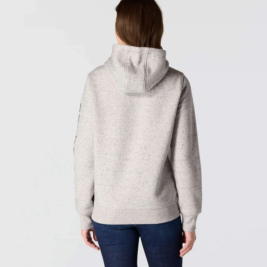 Camisola com capuz e logótipo Clarksburg icónica para mulher, com corte descontraído e forro polar