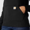 Camisola com capuz e logótipo Clarksburg icónica para mulher, com corte descontraído e forro polar