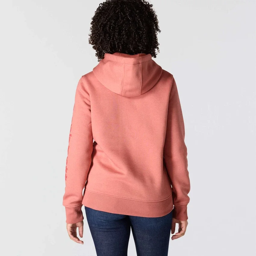 Camisola com capuz e logótipo Clarksburg icónica para mulher, com corte descontraído e forro polar