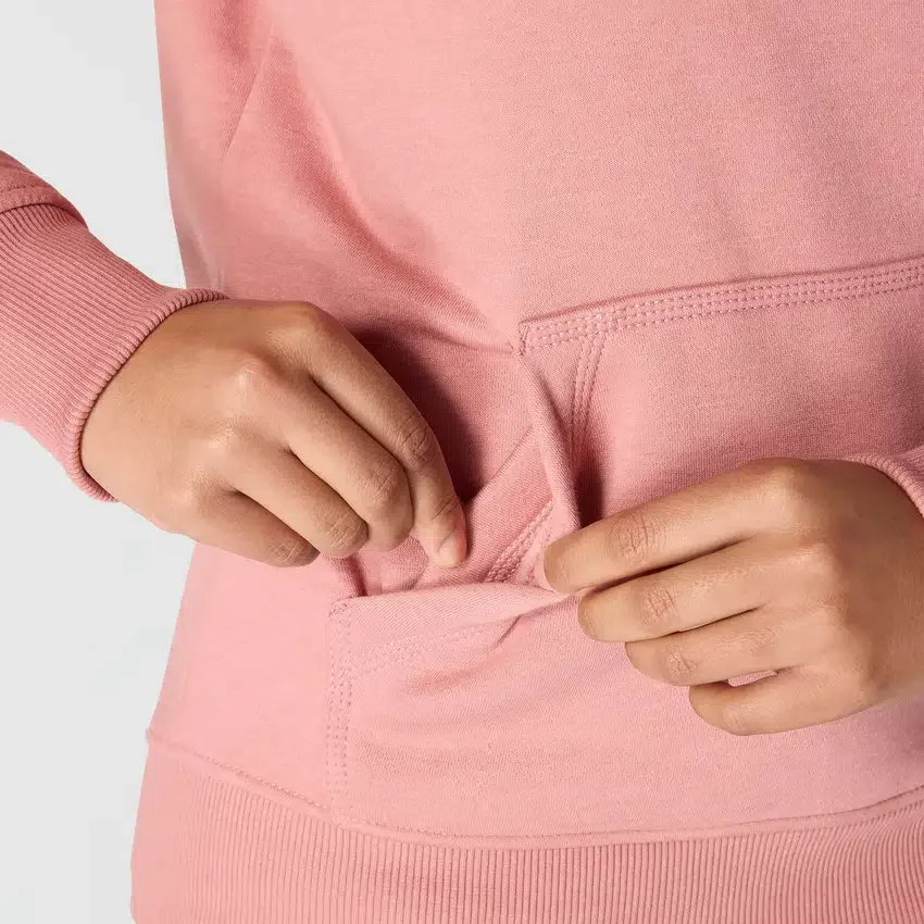 Camisola com capuz e logótipo Clarksburg icónica para mulher, com corte descontraído e forro polar