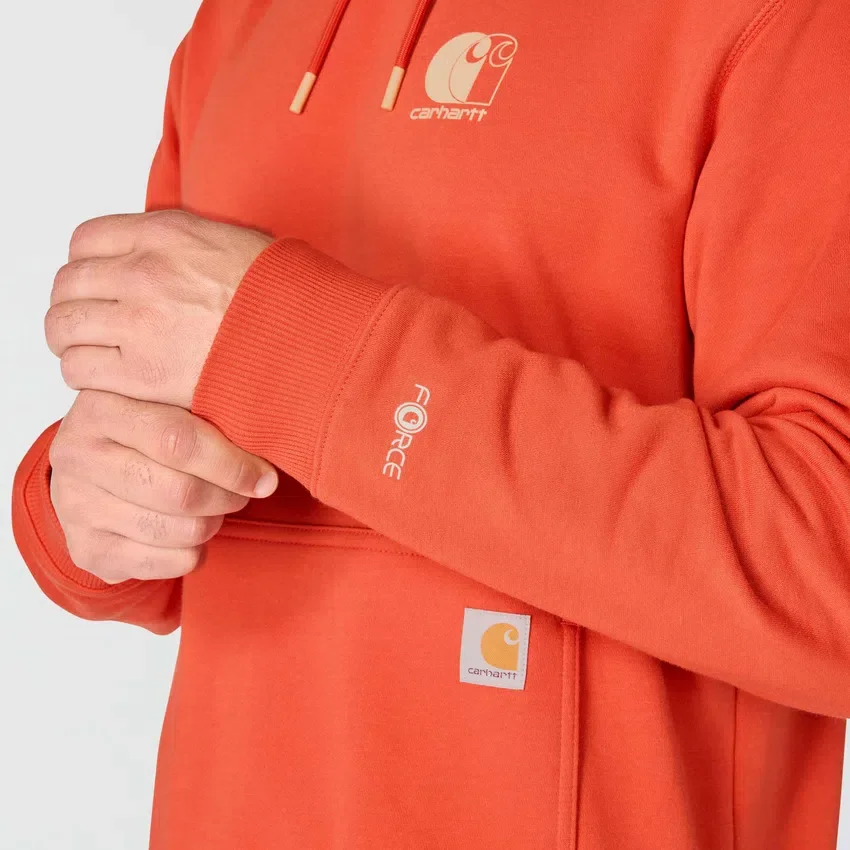 Camisola com capuz e logótipo Force para homem, com tecnologia de absorção de humidade