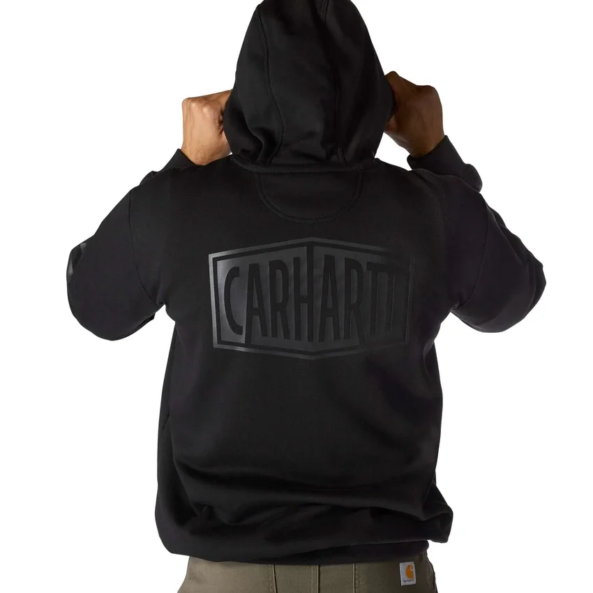 Camisola com capuz e logótipo gráfico de corte largo para homem, de peso médio - Hoodies Rain Defender