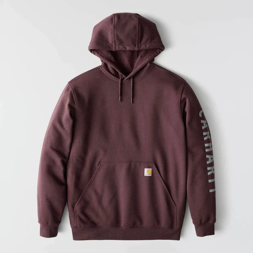 Camisola com capuz e logótipo gráfico de corte largo para homem, de peso médio - Hoodies Rain Defender