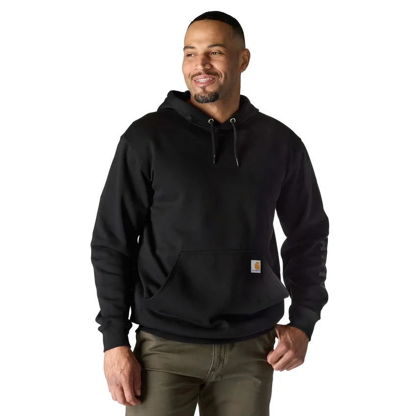 Camisola com capuz e logótipo gráfico de corte largo para homem, de peso médio - Hoodies Rain Defender