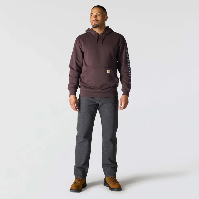 Camisola com capuz e logótipo gráfico de corte largo para homem, de peso médio - Hoodies Rain Defender