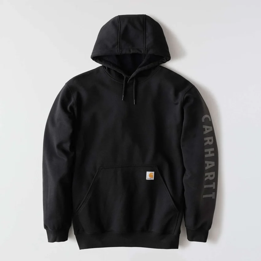 Camisola com capuz e logótipo gráfico de corte largo para homem, de peso médio - Hoodies Rain Defender