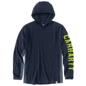 Camisola com capuz e logótipo para homem, corte descontraído e absorção de humidade