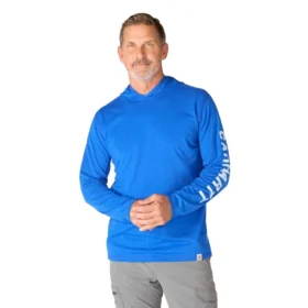 Camisola com capuz e logótipo para homem, corte descontraído e absorção de humidade